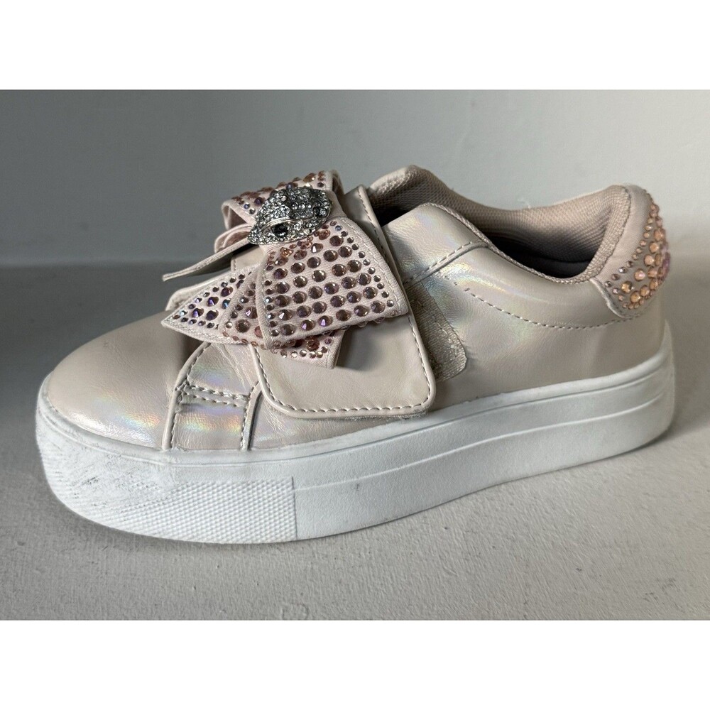 Kurt Geiger London Mini Laney Bow Sneakers Toddler Girls Size 13 Crystal Eagle